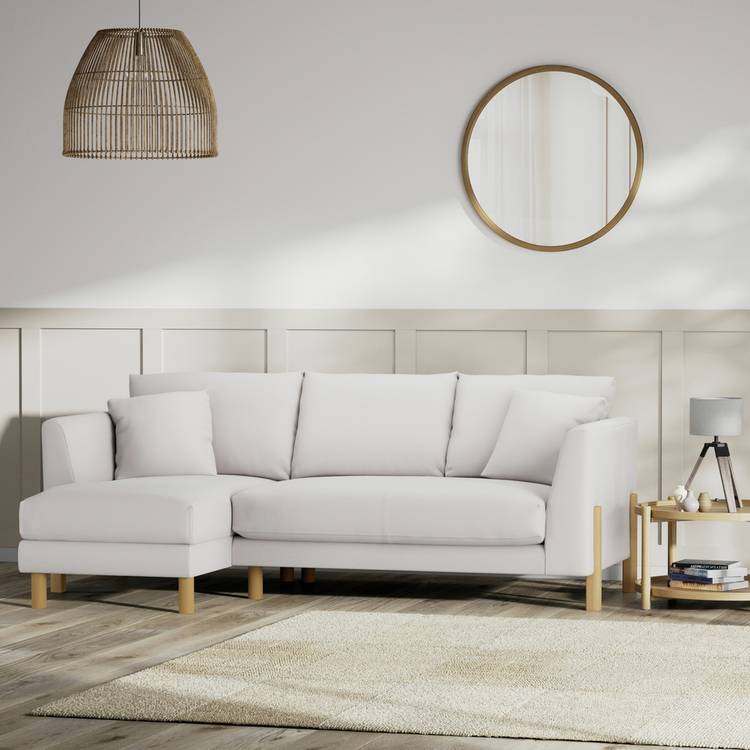 Habitat Aston Left Hand Corner Sofa - Natural - Ash Leg 0