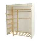 Buy Argos Home Covered Triple Wardrobe - Cream | Clothes rails and ...