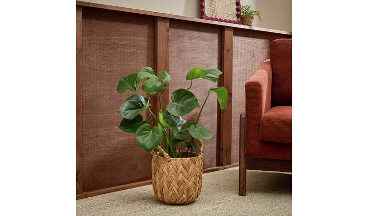 Habitat Small Woven Herringbone Basket - Natural