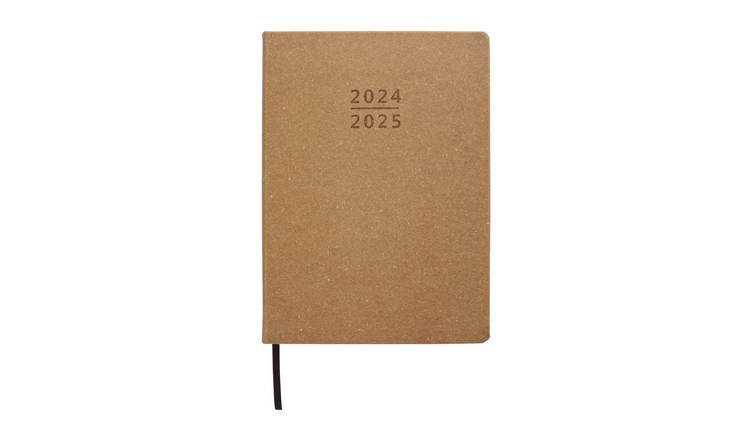 Home B5 Day To Page Tan Leather Diary