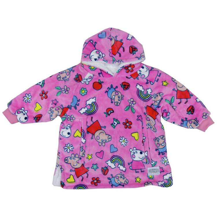 Peppa Pig Pink Fleece Hooded Blanket - Small 0