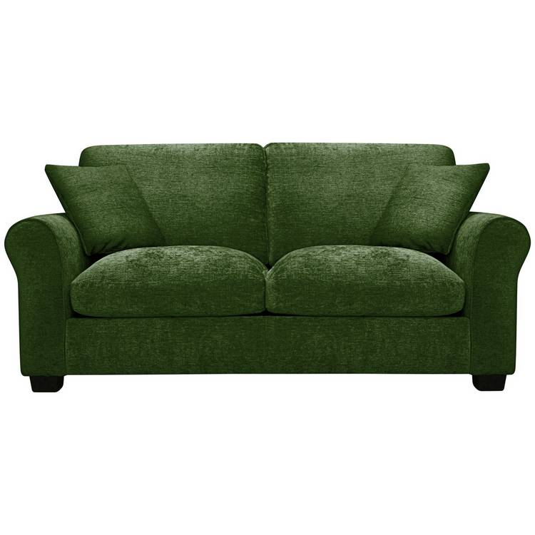 Argos Home Taylor Fabric Small Double Sofa Bed - Green 0