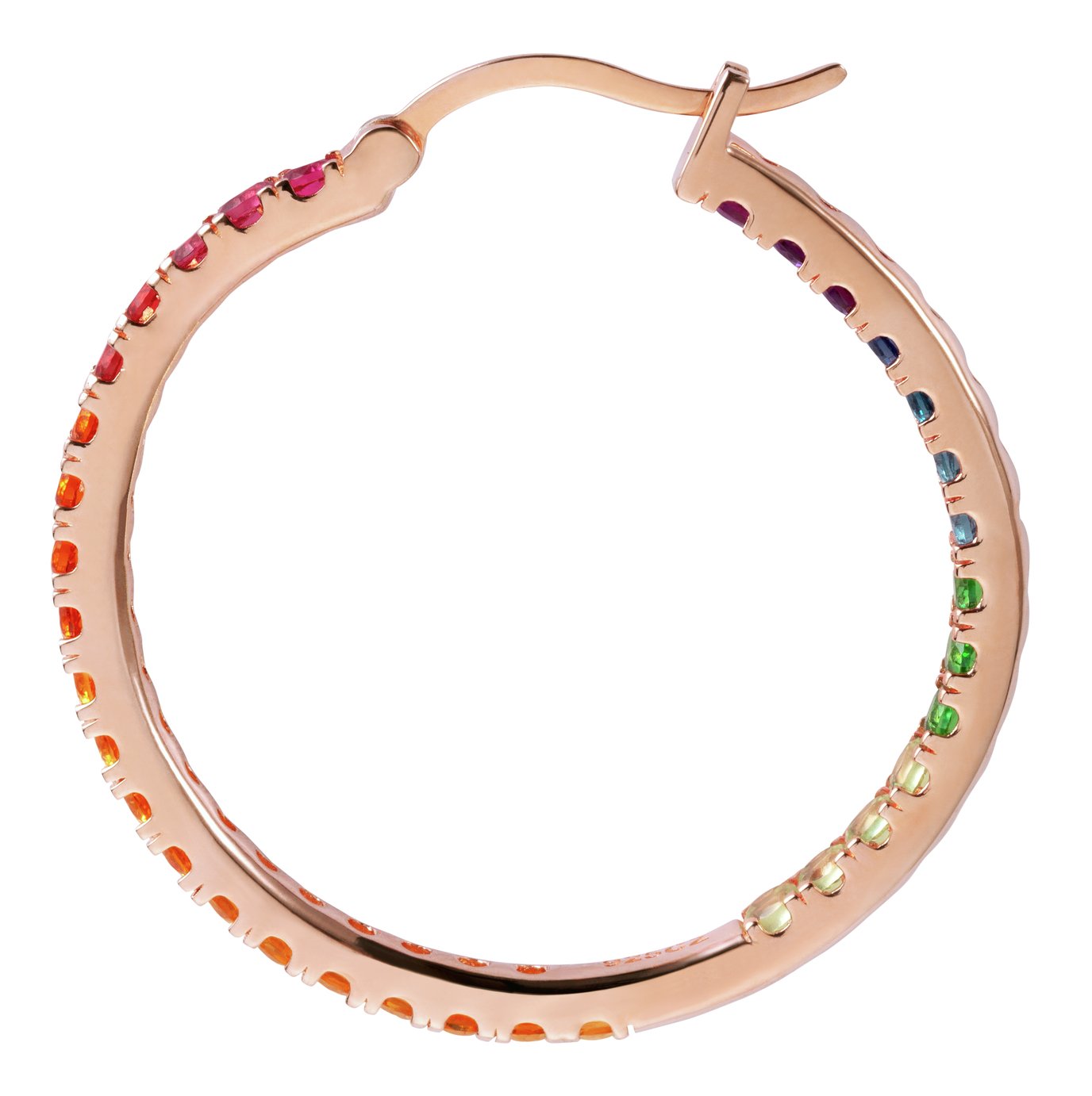 Revere 9ct Rose Gold Plated Rainbow Cubic Zirconia Hoops Review