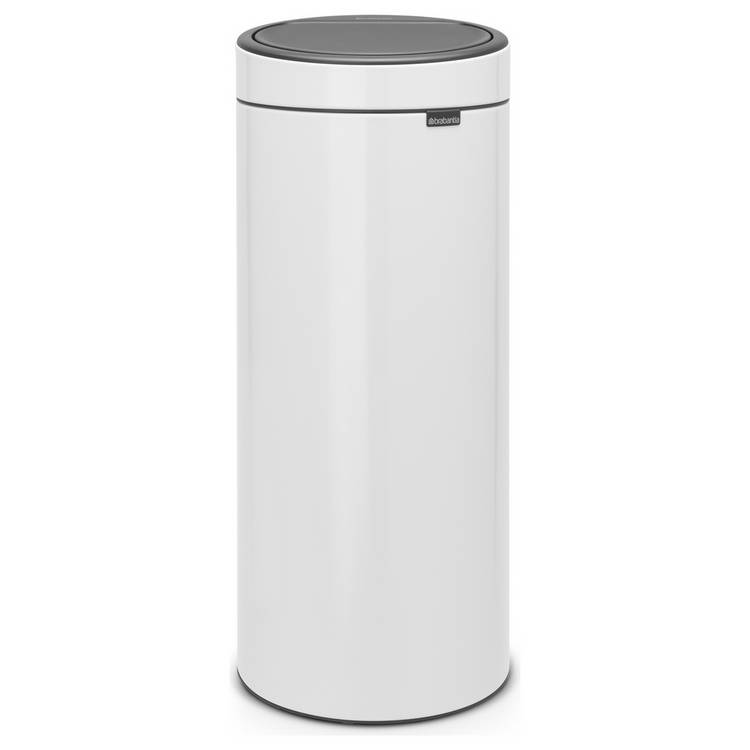 Brabantia 30 Litre Touch Top Bin - White 0