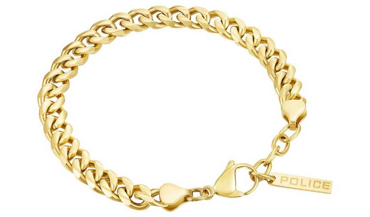 Police Gold Plated Stainless Steel Bracelet