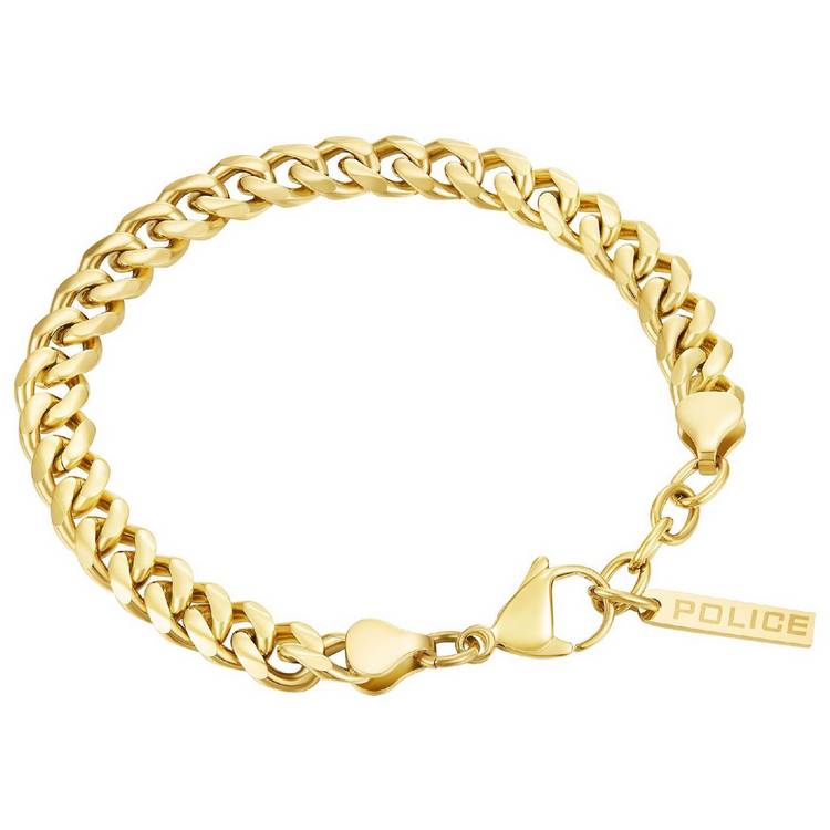 Police Gold Plated Stainless Steel Bracelet 0