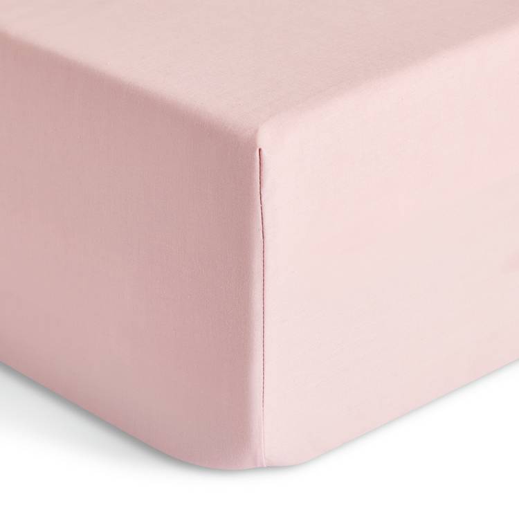 Habitat Cotton Rich 180 TC Blush Fitted Sheet - Small Double 0