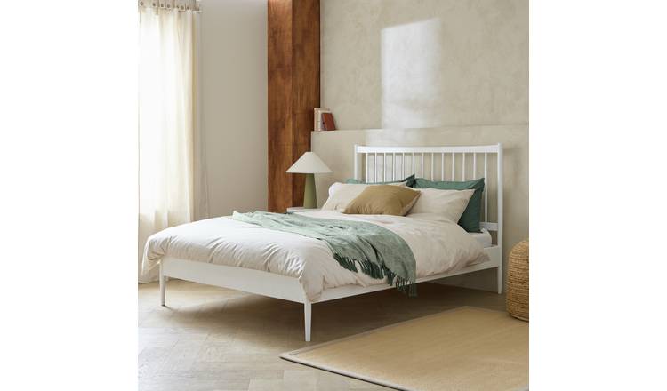 Habitat Chiltern Spindle Kingsize Wooden Bed Frame - White