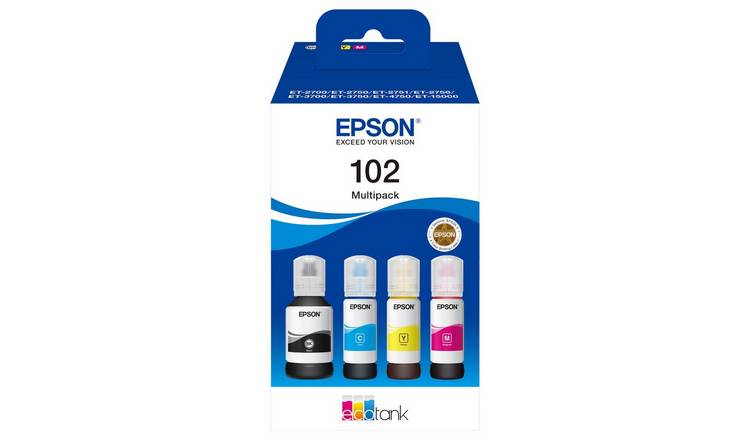 Epson 102 EcoTank 4 Ink Cartridges - Black & Colour