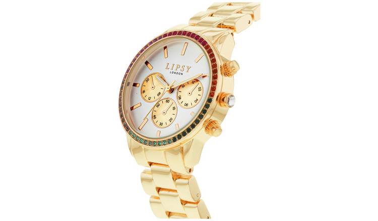 Buy Lipsy Gold Coloured White Dial Bracelet Strap Watch Womens watches Argos