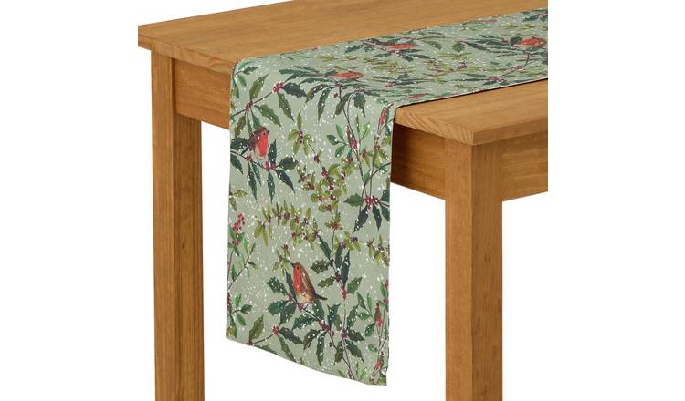 Argos Home Robin Reversible Cotton Table Runner - Green