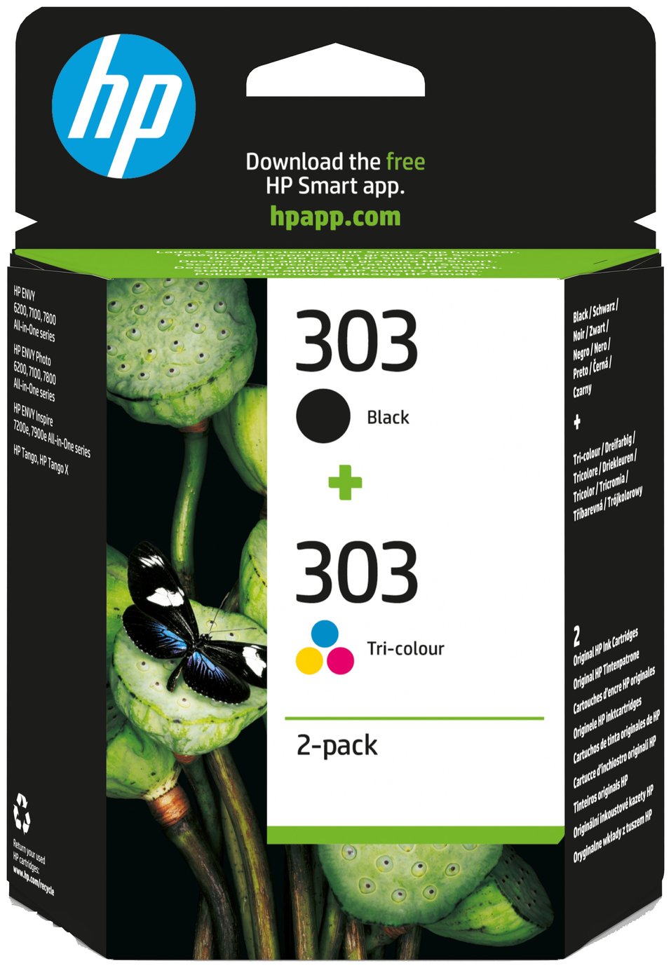 HP 303 Original Ink Cartridges Pack of 2 - Black & Colour