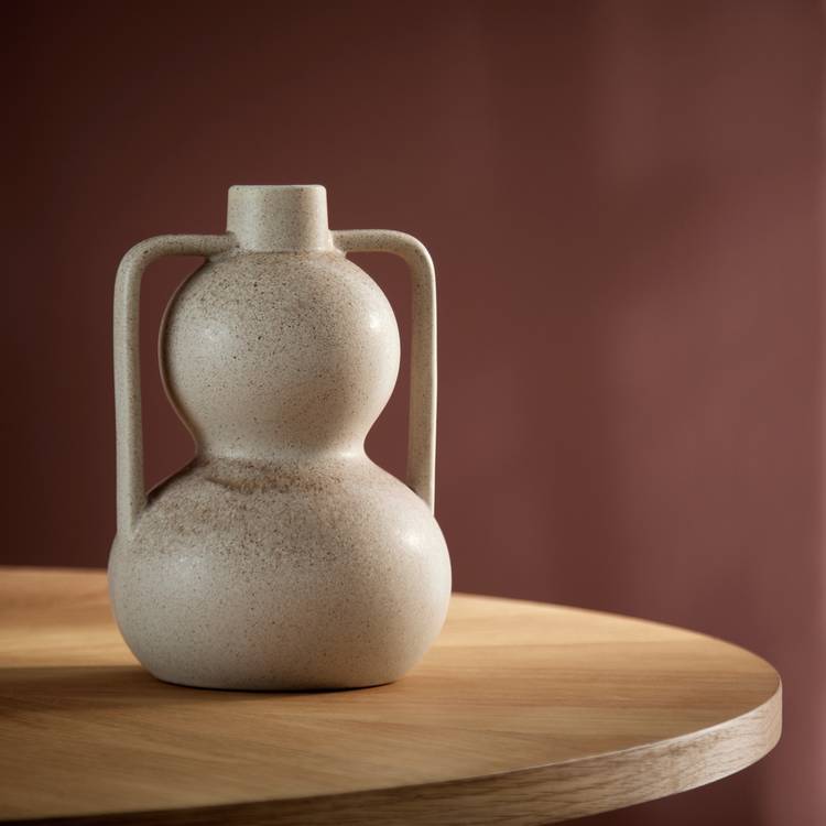 Habitat Gourd Ceramic Vase - Brown 0