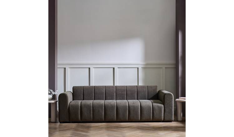Argos Home Tigana Fabric 3 Seater Sofa Bed - Brown