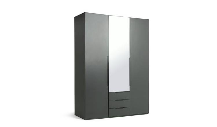 Argos Home Hallingford 3 Door 3 Drawer Wardrobe -Anthracite