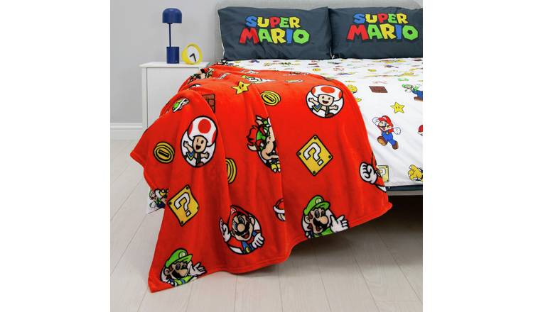 Nintendo Mario Fleece Throw - Red - 100x150cm