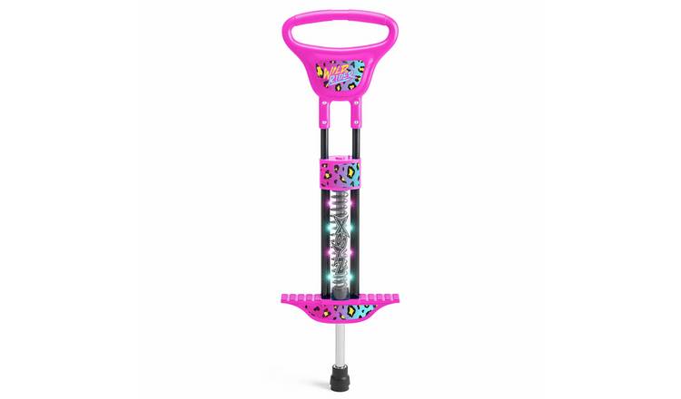 Xootz Rider LED Pogo - Pink Leopard