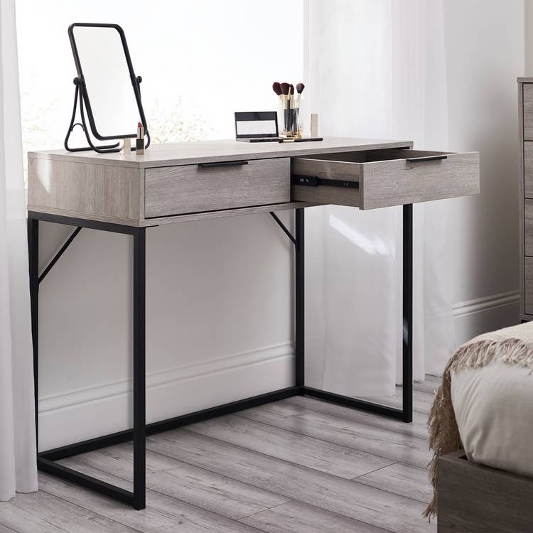 Julian Bowen Bali 2 Drawer Dressing Table - Grey 0