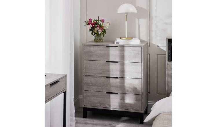 Julian Bowen Bali 4 Drawer Chest - Grey