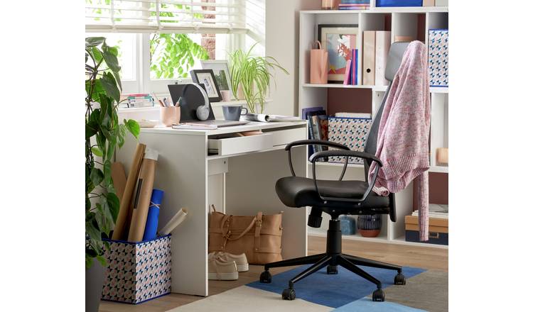 Argos Home Pepper 2 Drawer Desk - White