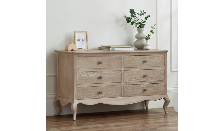 Julian Bowen Camille Wide 6 Drawer Chest - Oak