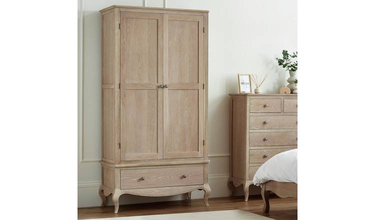 Julian Bowen Camille 2 Door 1 Drawer Wardrobe - Oak