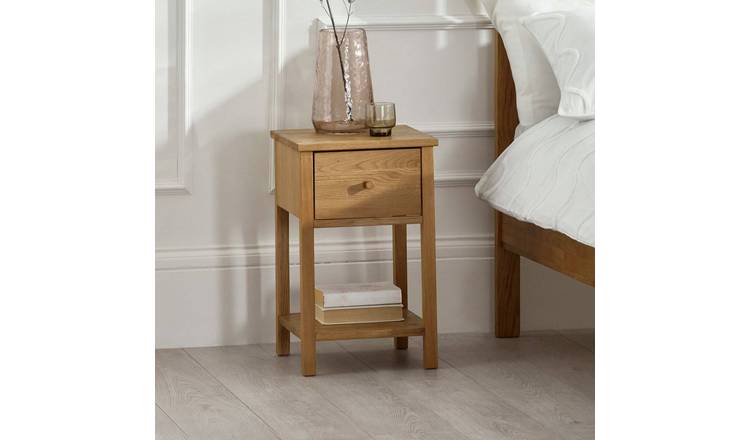 Julian Bowen Coxmoor 1 Drawer Bedside Table - Oak