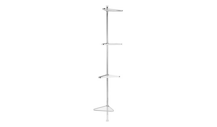 Argos Home Shower Organiser Pole - Chrome