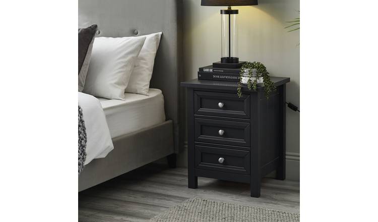 Julian Bowen Maine Wide 3 Drawer Chest - Anthracite