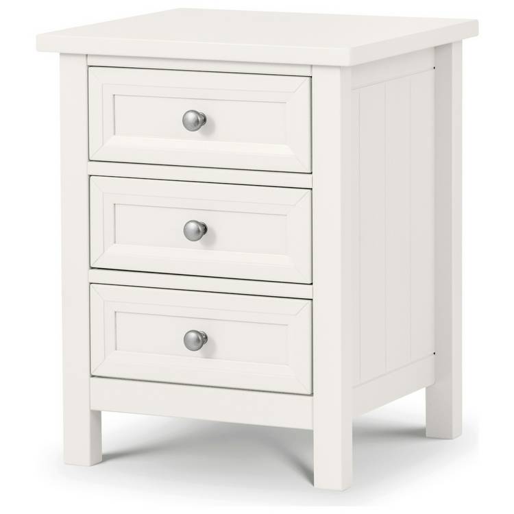Julian Bowen Maine Wide 3 Drawer Chest - White 0