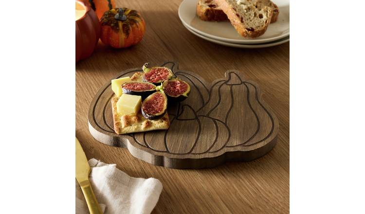Home Pumpkin Shaped Rubberwood Grazing Board