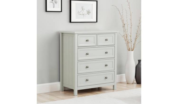 Julian Bowen Maine 5 Drawer Chest - Dove Grey