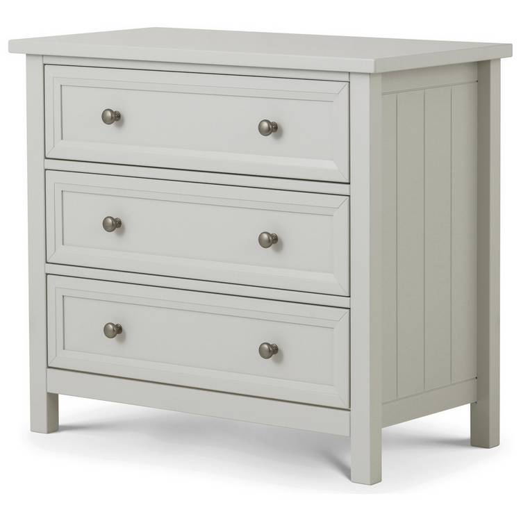 Julian Bowen Maine 3 Drawer Chest - Dove Grey 0