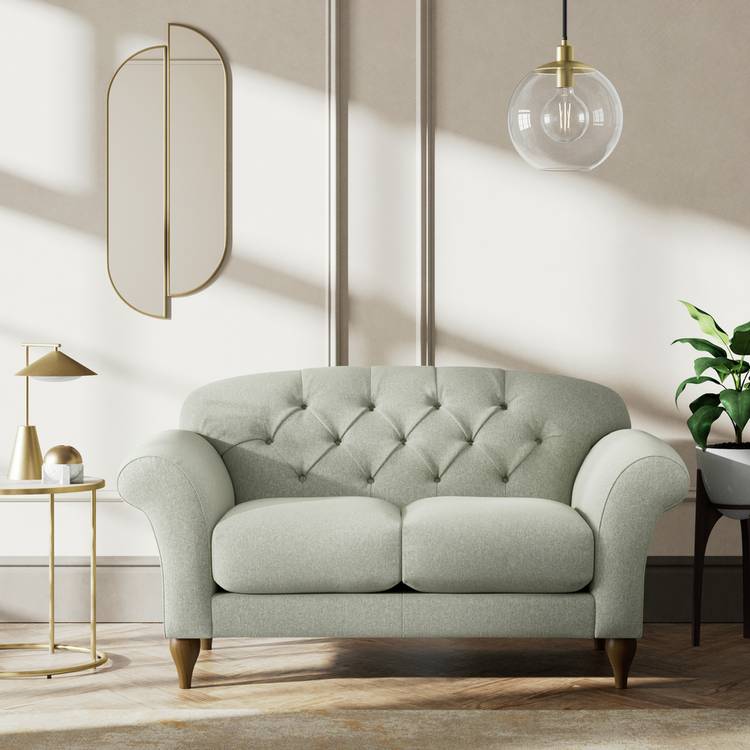 Habitat Brooker Fabric 2 Seater Sofa - Sage Green - Dark Leg 0