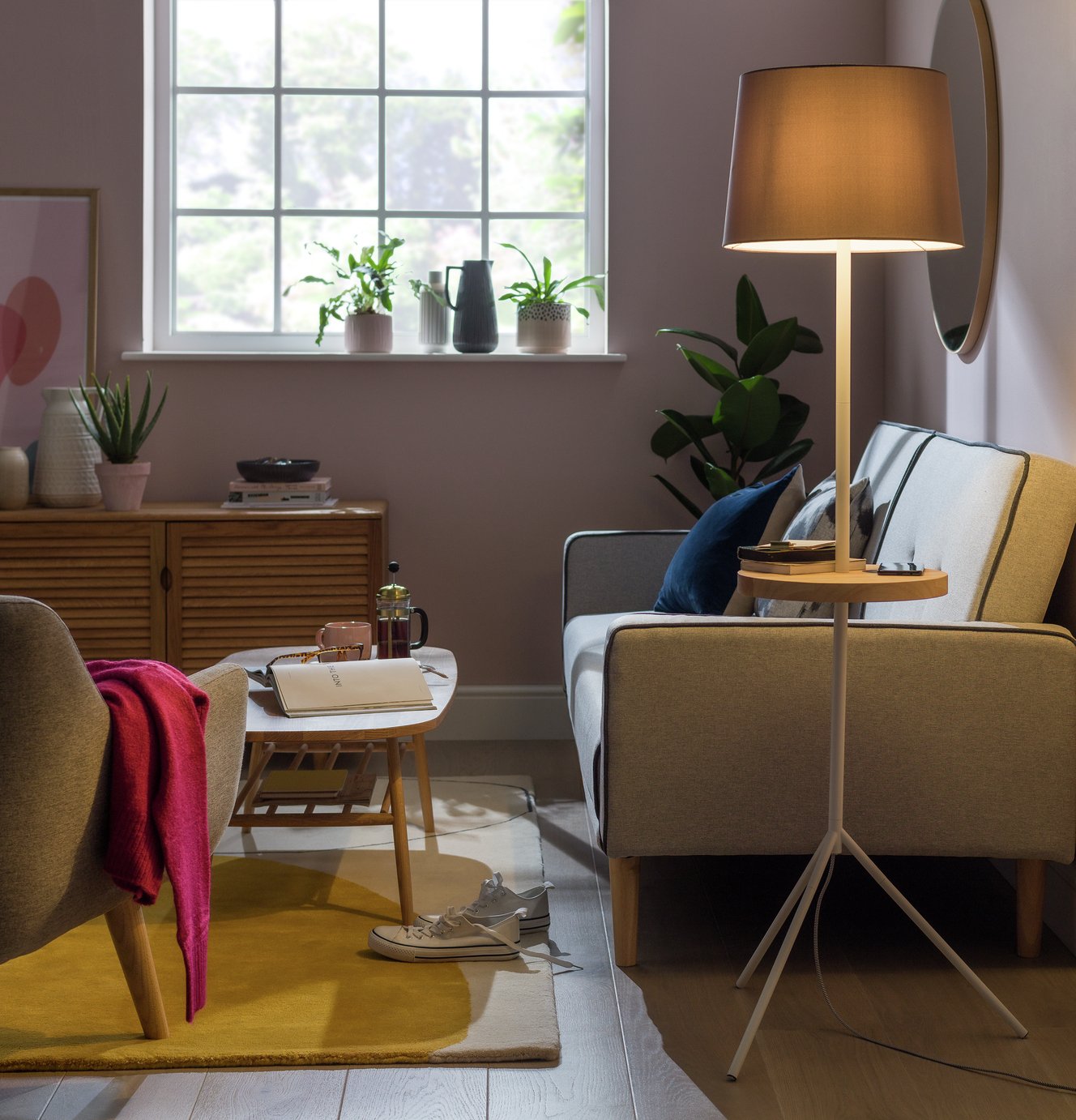 Argos Home Tripod Floor Lamp with Wireless Charging Shelf Reviews