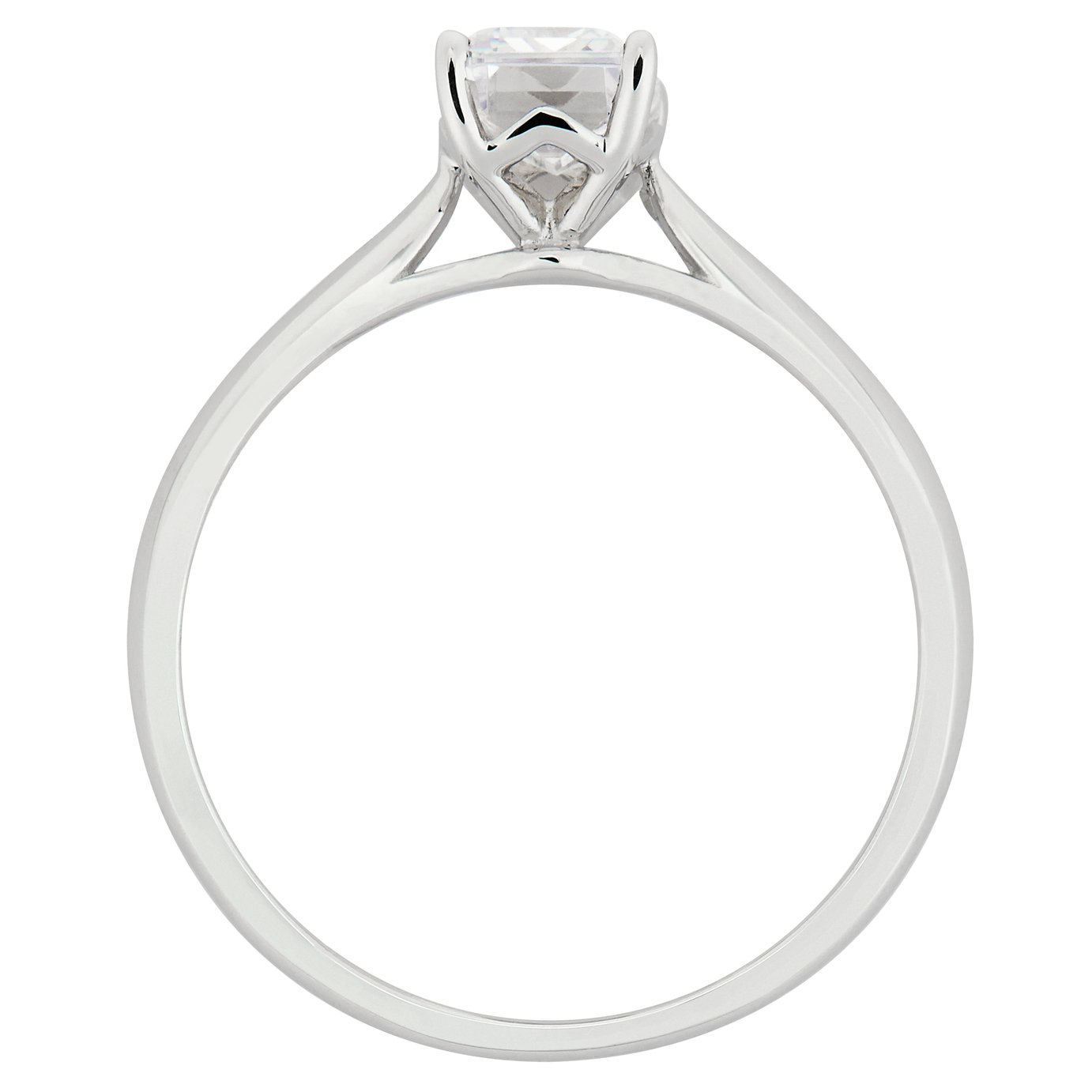 Revere 9ct White Gold Emerald Cut Solitaire Ring Review