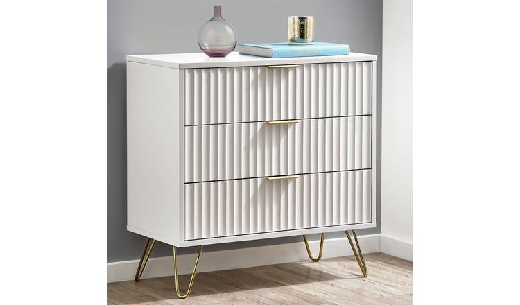 Julian Bowen Murano 3 Drawer Chest - White