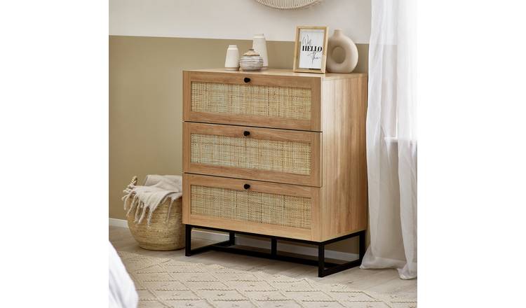 Julian Bowen Padstow 3 Drawer Chest - Oak