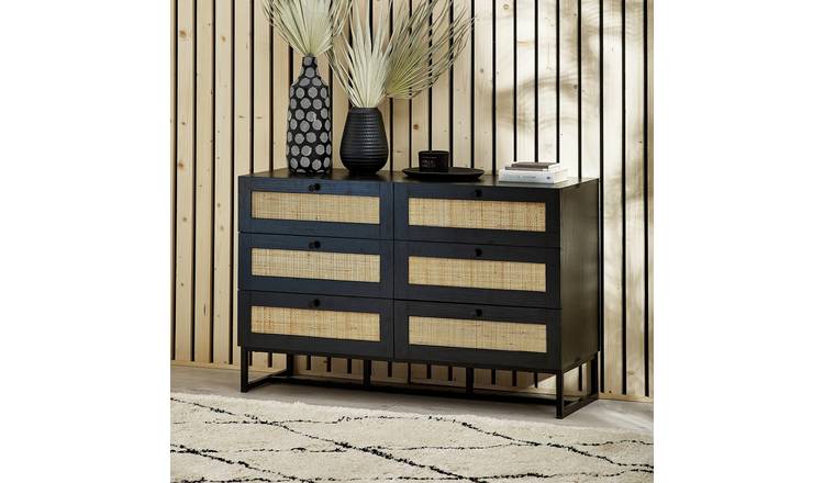 Julian Bowen Padstow 6 Drawer Chest - Black
