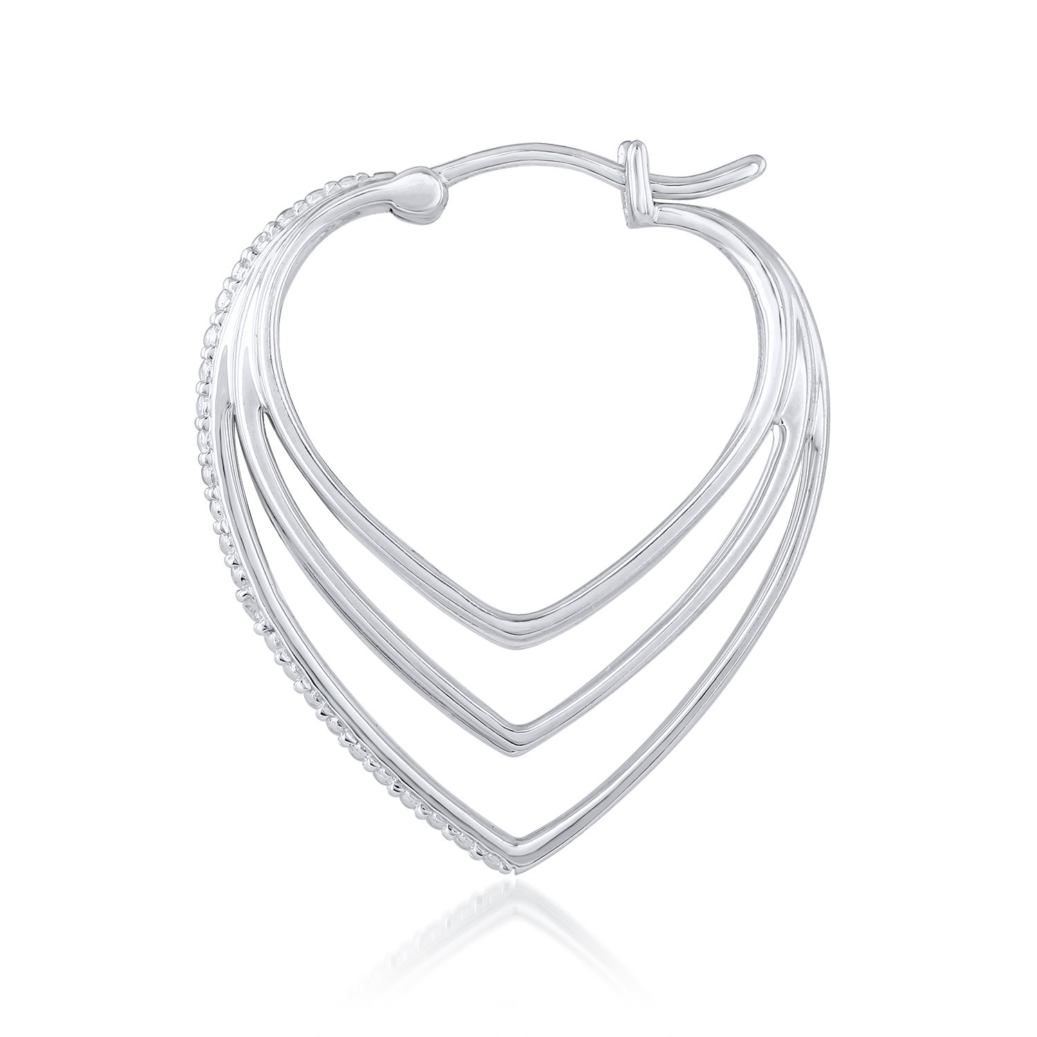 Revere Sterling Silver 0.02ct tw Diamond Heart Hoop Earrings Review