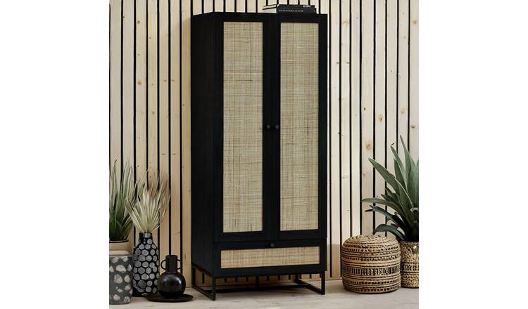 Julian Bowen Padstow 2 Door Wardrobe - Black