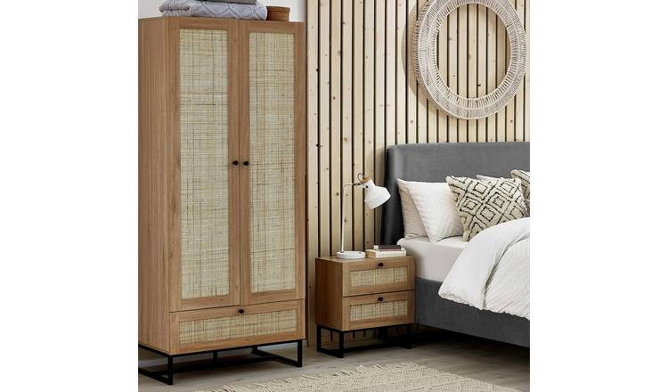 Julian Bowen Padstow 2 Door 1 Drawer Wardrobe - Oak