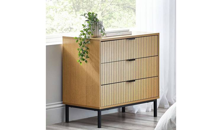 Julian Bowen Sia 3 Drawer Chest - Beige