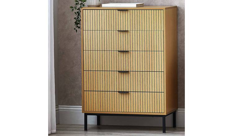 Julian Bowen Sia 5 Drawer Chest - Beige