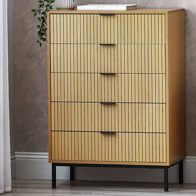 Julian Bowen Sia 5 Drawer Chest - Beige 0