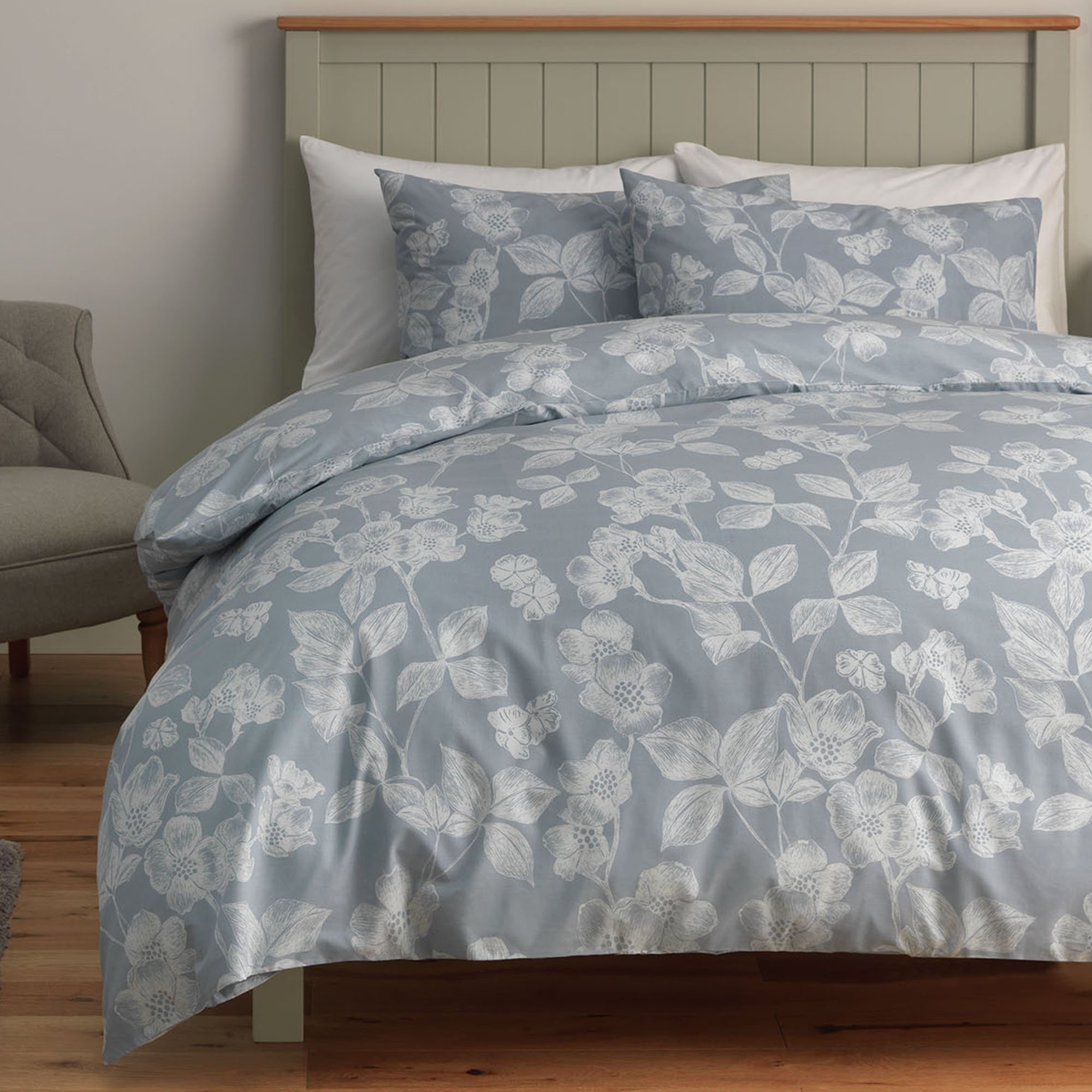 Argos Home Light Blue Floral Bedding Set Review