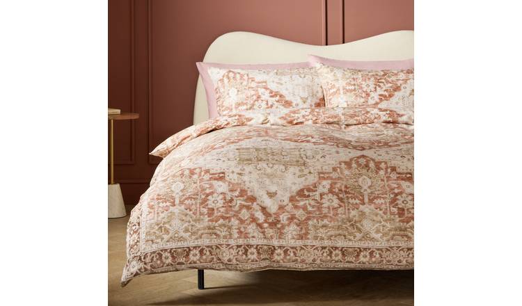 Habitat Vintage Rug Print Natural Bedding Set - Double