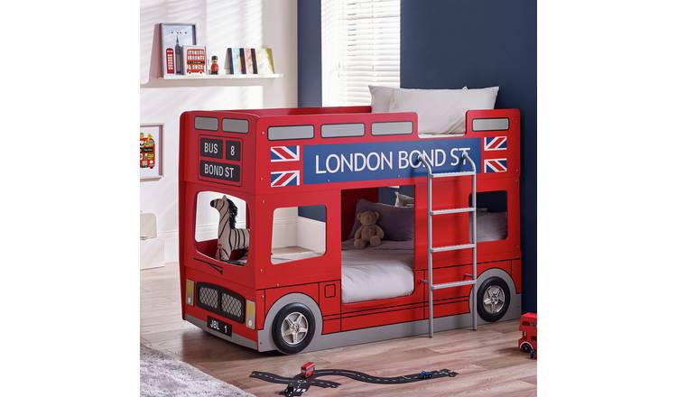 Julian Bowen London Bus Single Bunk Bed - Red