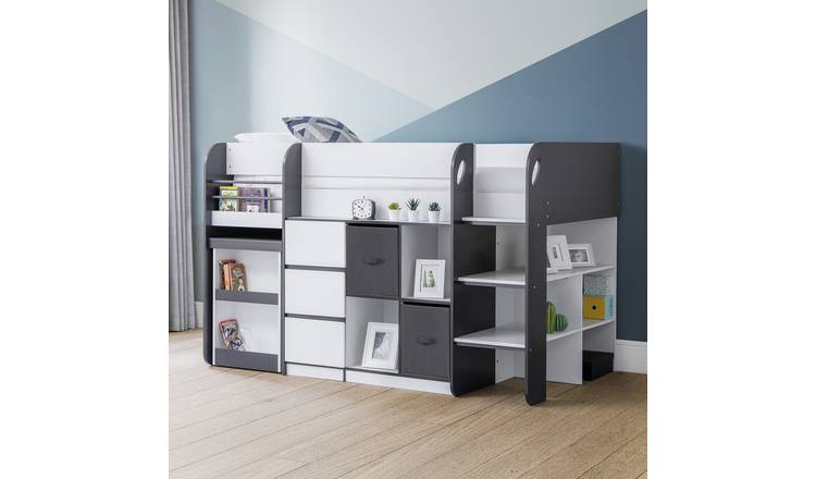 Julian Bowen Saturn Single Midsleeper Bed - Charcoal