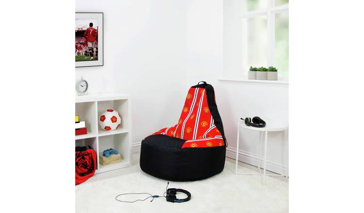 Manchester United Bean Bag Chair - Red & Black